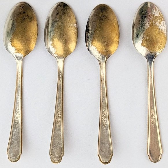 Antique Silver Plated Forks & Spoons Silverware | 1930s Holmes Tuttle Wentworth - Picture 7 of 10